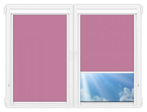 Рулонные кассетные шторы УНИ - Аргентум-фиолетовый на пластиковые окна