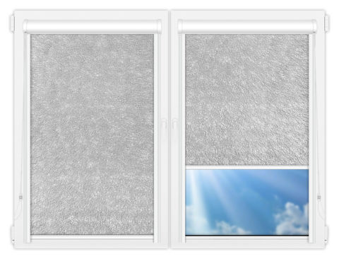 Рулонные кассетные шторы УНИ - Карисма-сильвер