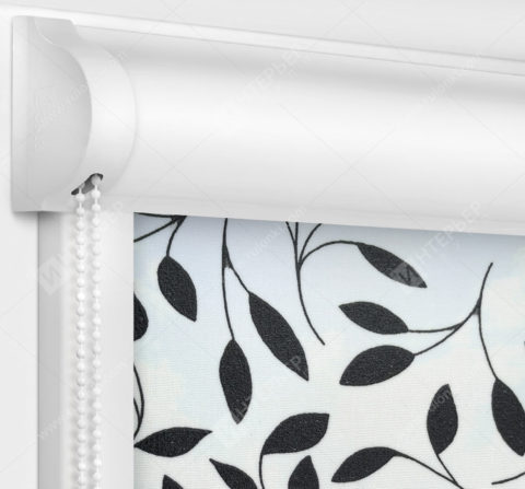 Рулонные кассетные шторы УНИ - Ламьера черный