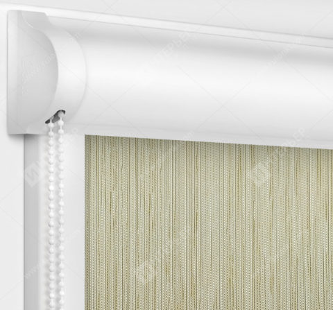 Рулонные кассетные шторы УНИ - Порто блэкаут темно-бежевый