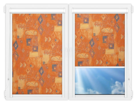 Рулонные кассетные шторы УНИ - Салмиак-терра