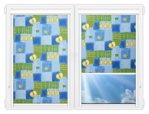 Рулонные кассетные шторы УНИ - Тонус-блю