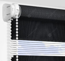 Рулонные шторы День-Ночь - Латина черный 1308