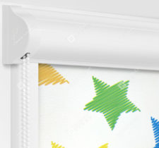 Рулонные кассетные шторы УНИ - Звездочки Блэкаут