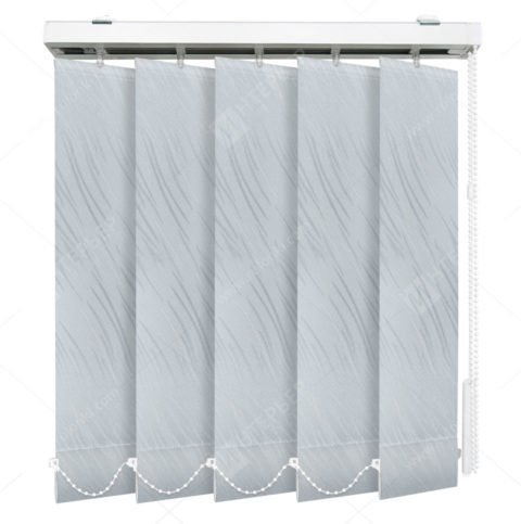 Вертикальные тканевые жалюзи Каприз серебро