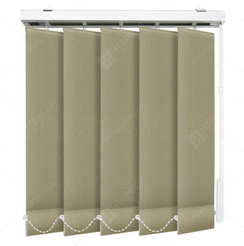 Вертикальные тканевые жалюзи Мадагаскар темно-бежевый
