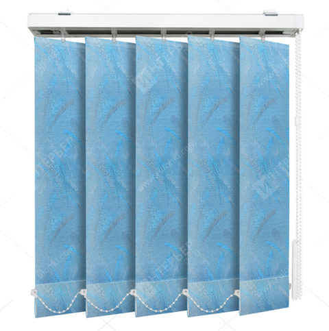 Вертикальные тканевые жалюзи Палома голубой перламутр