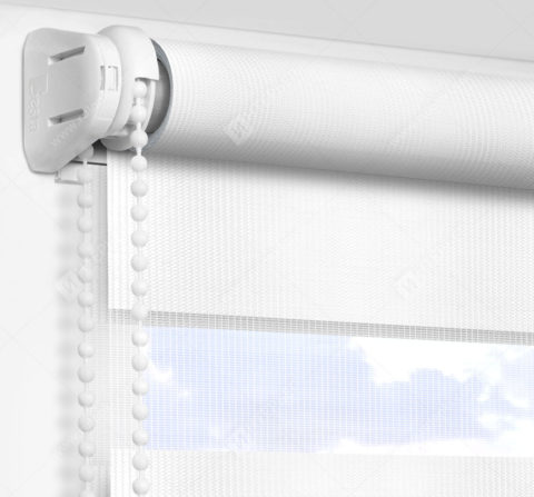 Рулонные шторы День-Ночь - Бергамо белый