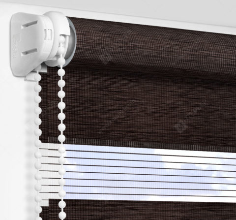 Рулонные шторы День-Ночь - Равелло шоколад